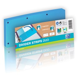 Oxford TRENNSTREIFEN Duo 240x105mm Karton 160G BLAU, 60 Stück