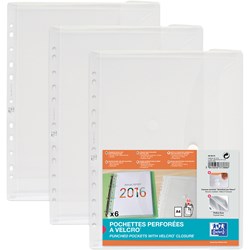 Oxford Dokumententaschen, DIN A4, PP, farblos, 6er Pack