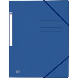 Oxford Eckspannmappe TOP FILE+, A4, 390 g/m² Karton, blau