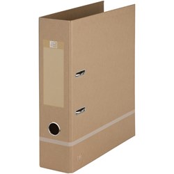 Oxford Ordner "Touareg" A4, aus recyclefähigem Material, Rückenbreite 8 cm, beige mit weißem Streifen