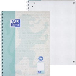 Oxford Recycling Collegeblock A4+ (220 x 295 mm), 80 Blatt, dotted, Optik Paper®, 4fach gelocht