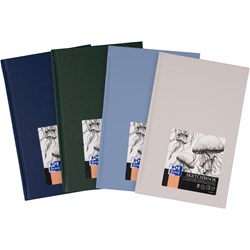 Oxford Sketchbook A5 Hardcover, Fadenheftung, 96 Blatt 100g, farblich sortiert, 5er Pack